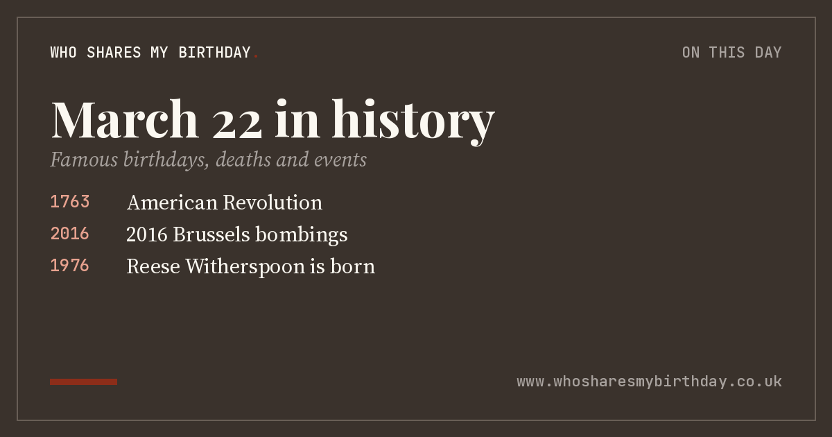 March 22 in history