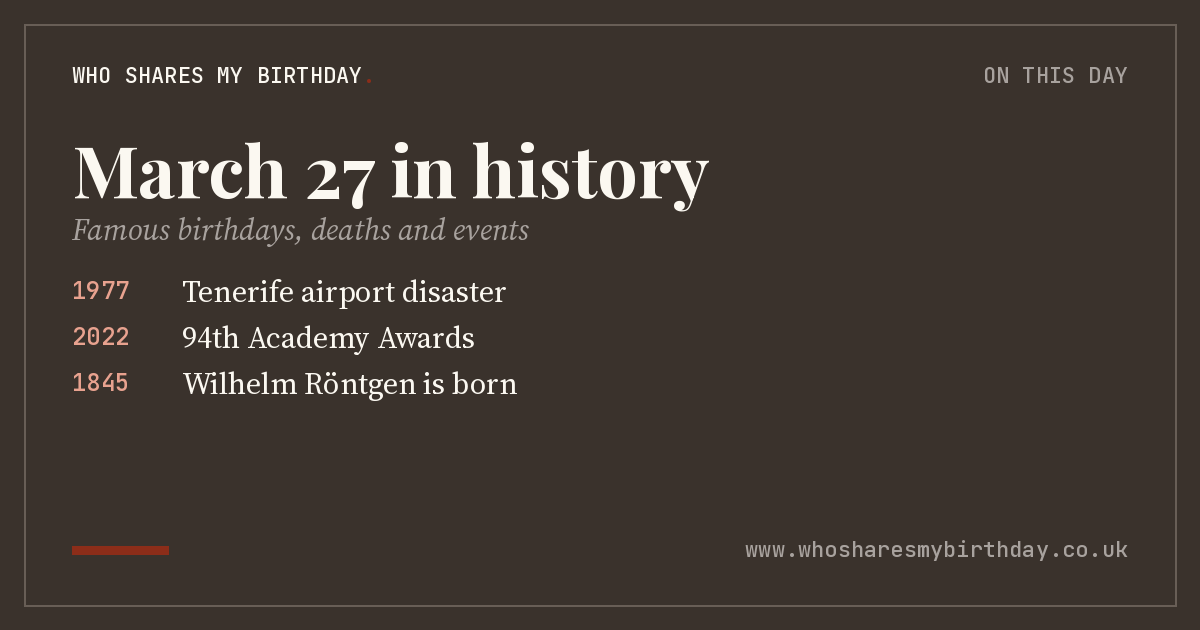 March 27 in history
