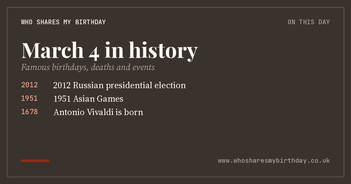 March 4 in history