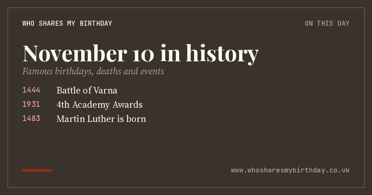 November 10 in history