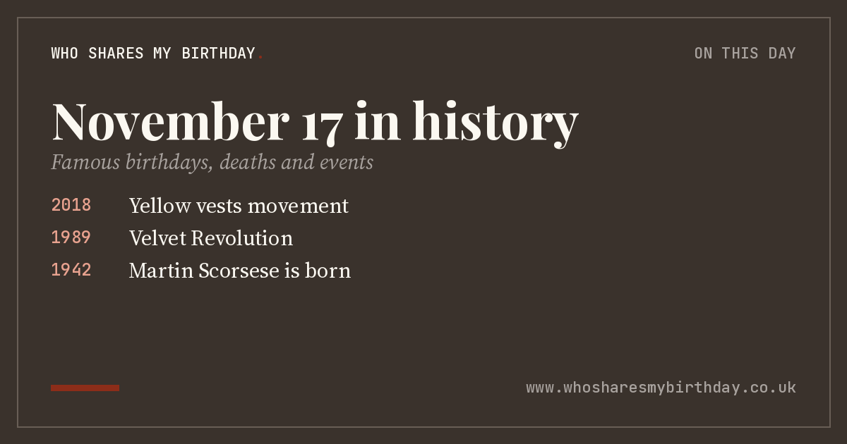 November 17 in history