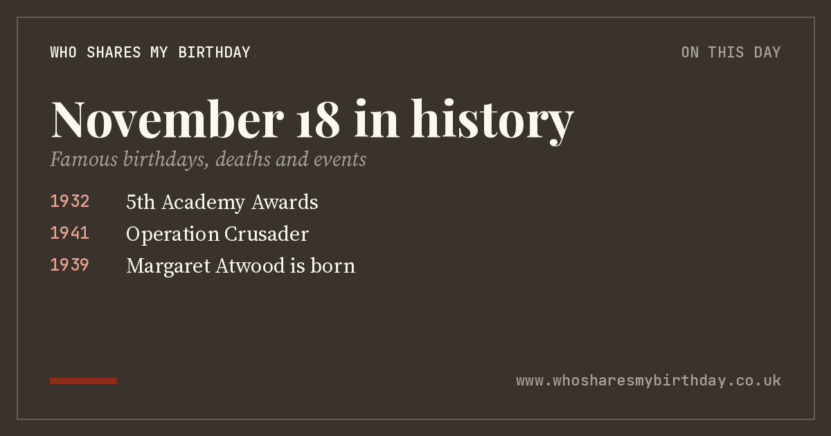 November 18 in history