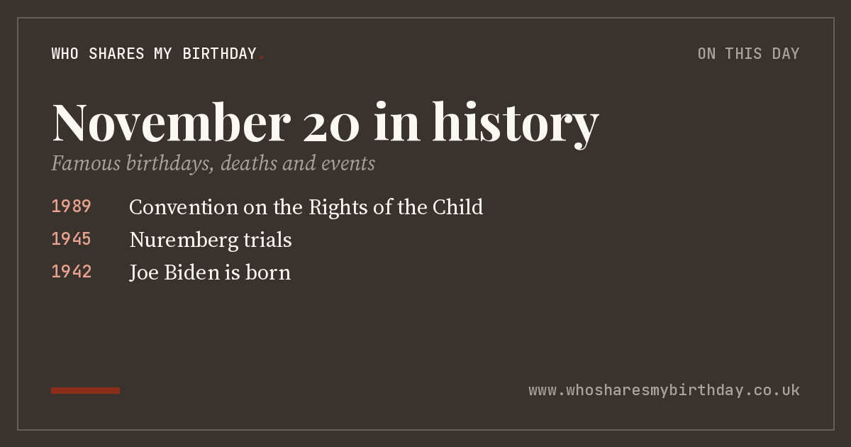 November 20 in history
