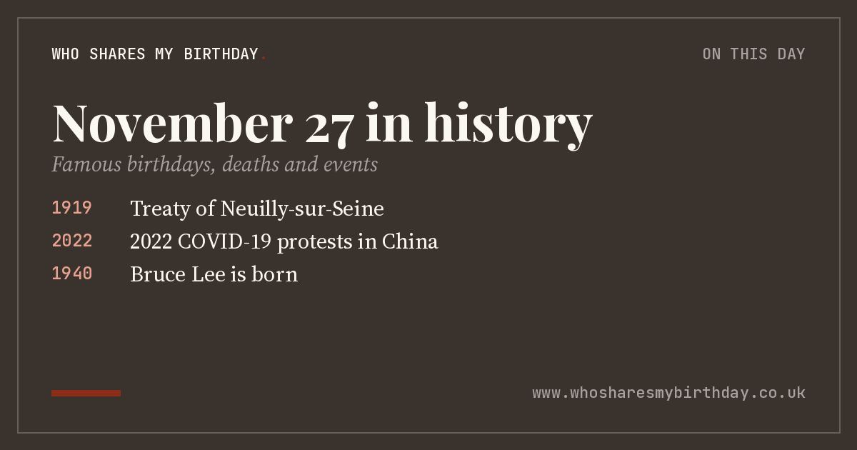 November 27 in history