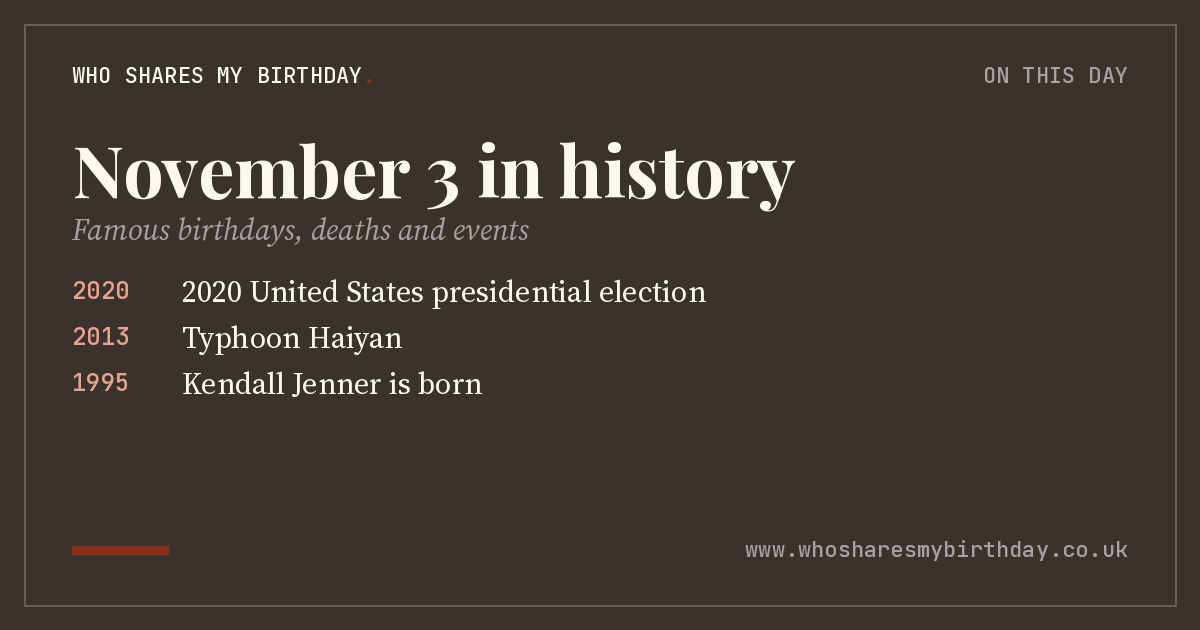 November 3 in history