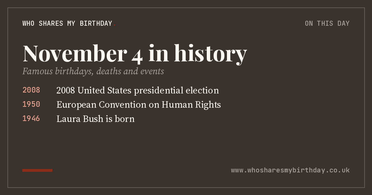 November 4 in history