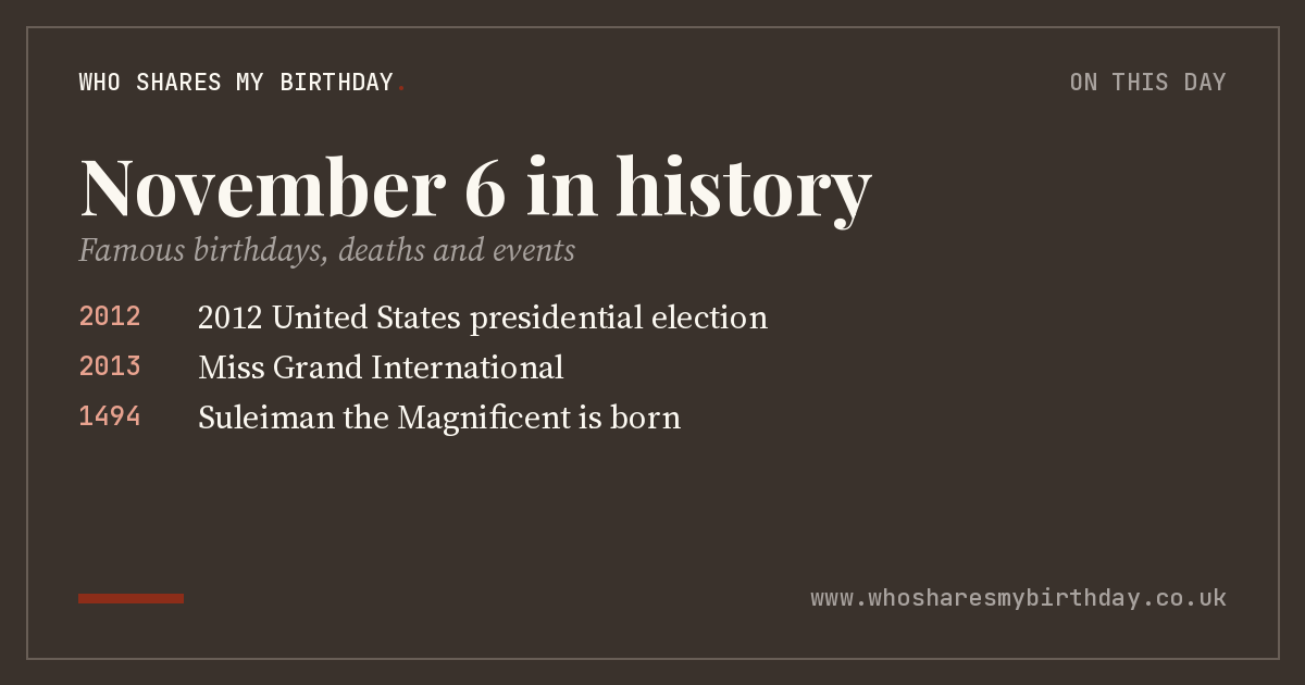 November 6 in history