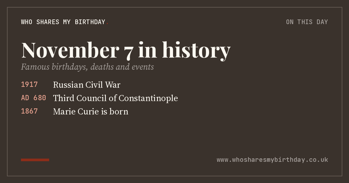 November 7 in history