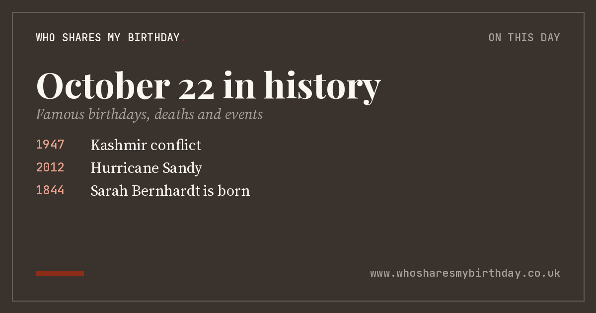 October 22 in history