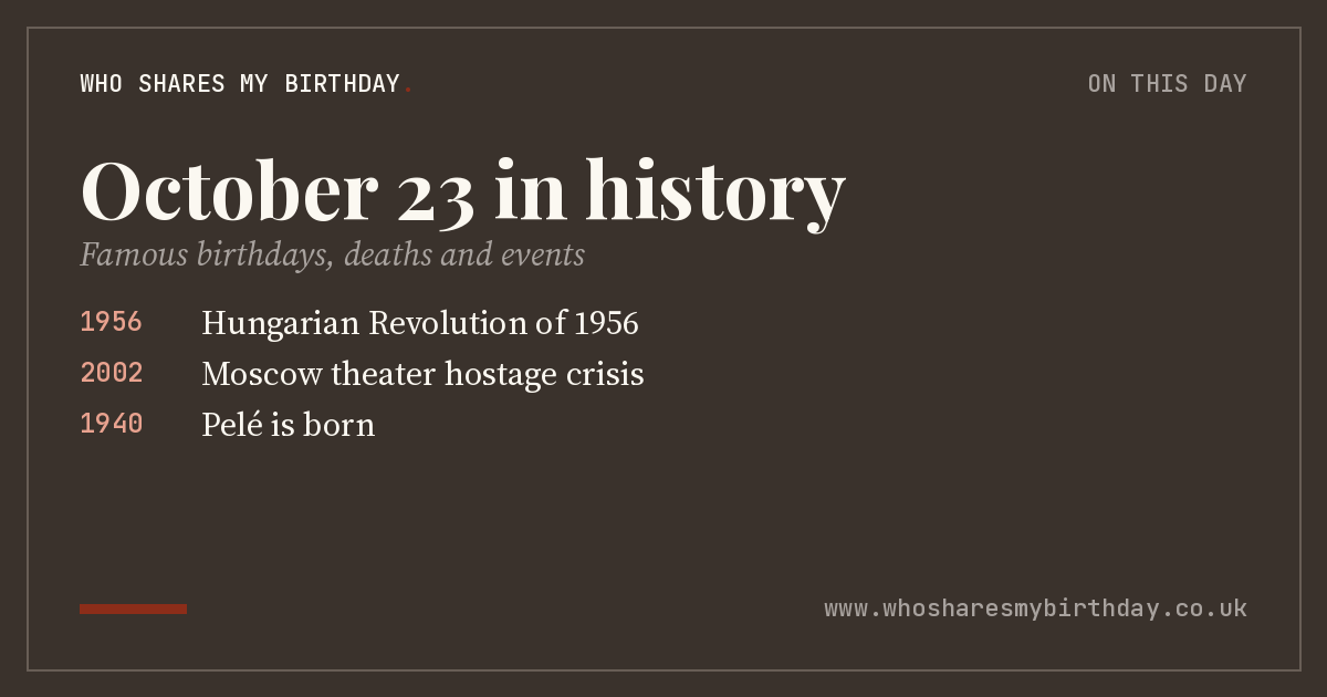 October 23 in history