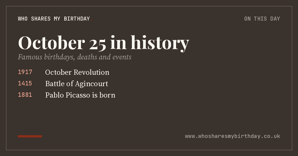 October 25 in history