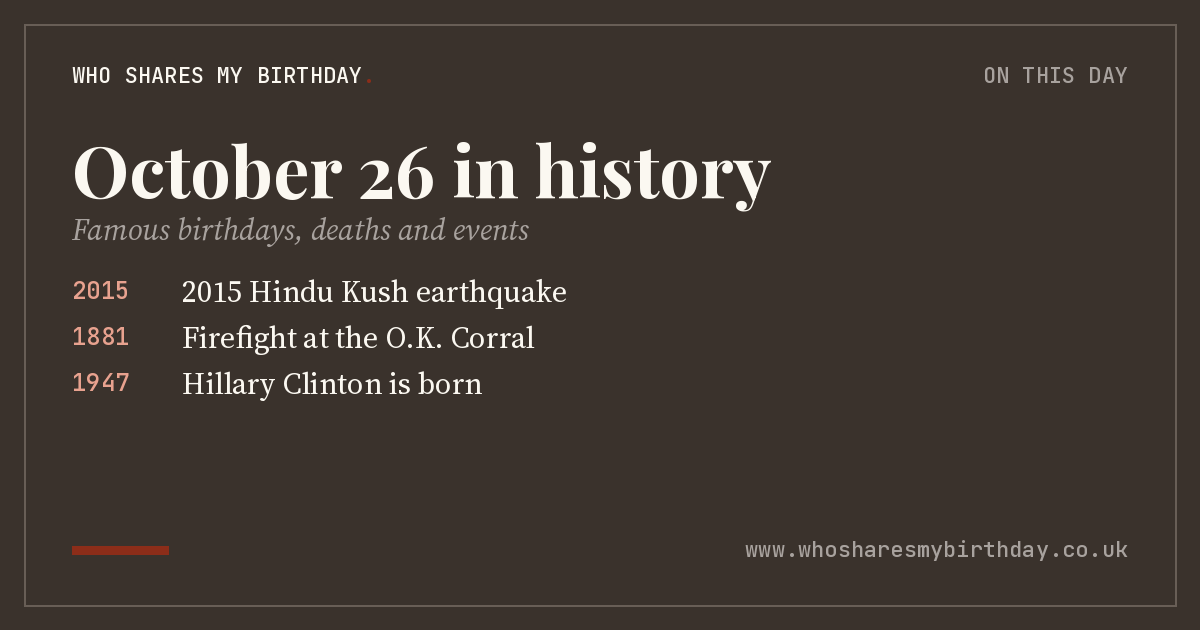 October 26 in history