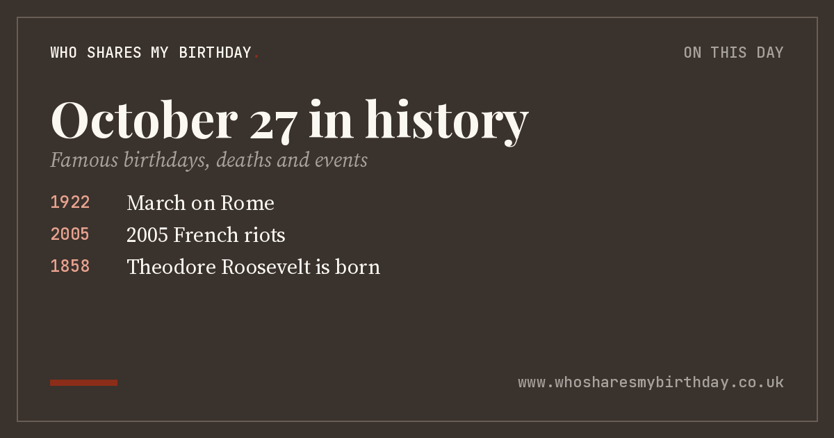 October 27 in history