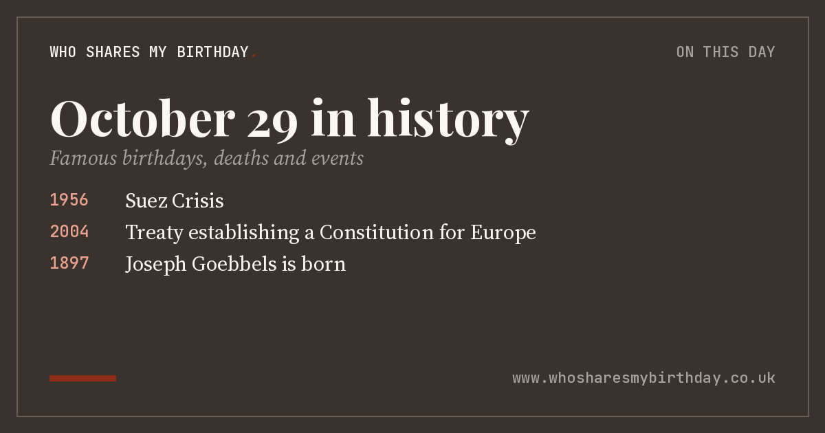 October 29 in history