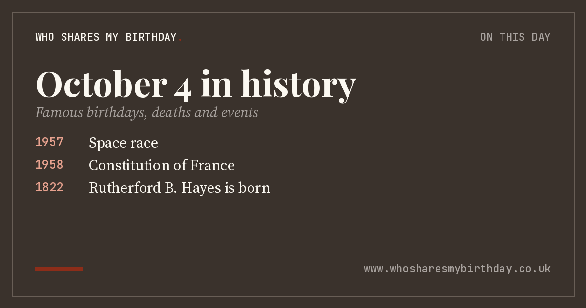 October 4 in history