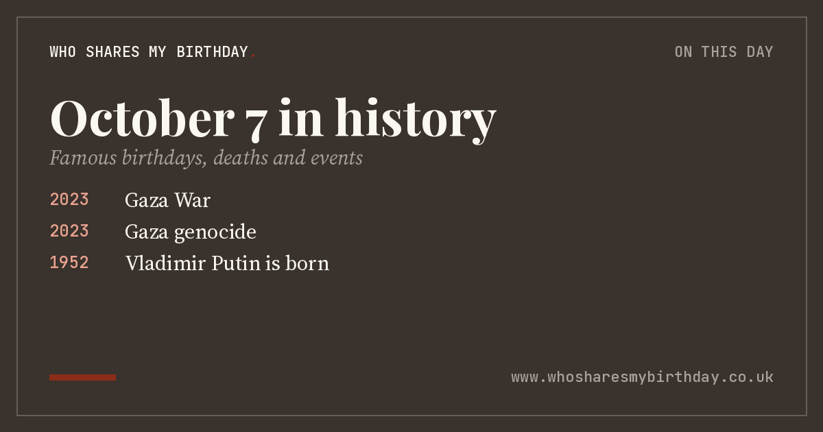 October 7 in history