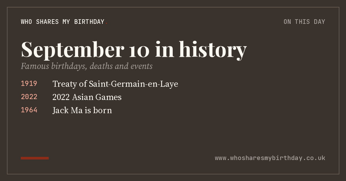 September 10 in history