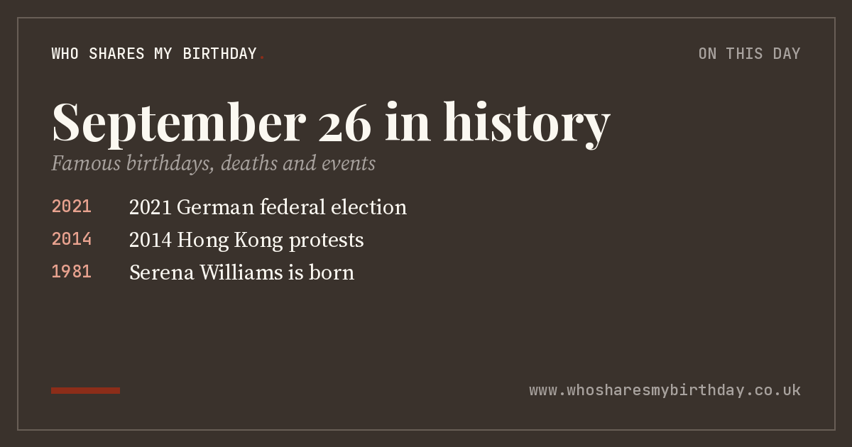 September 26 in history