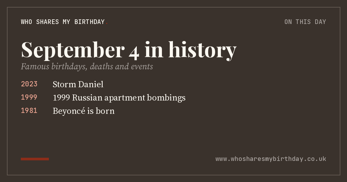 September 4 in history