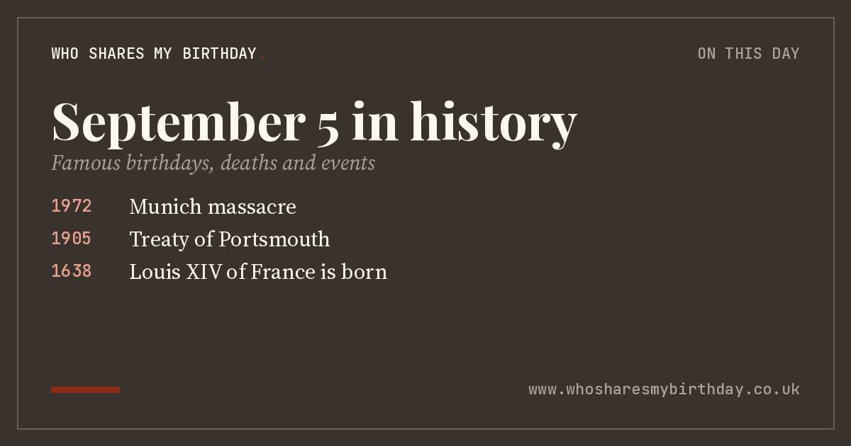 September 5 in history