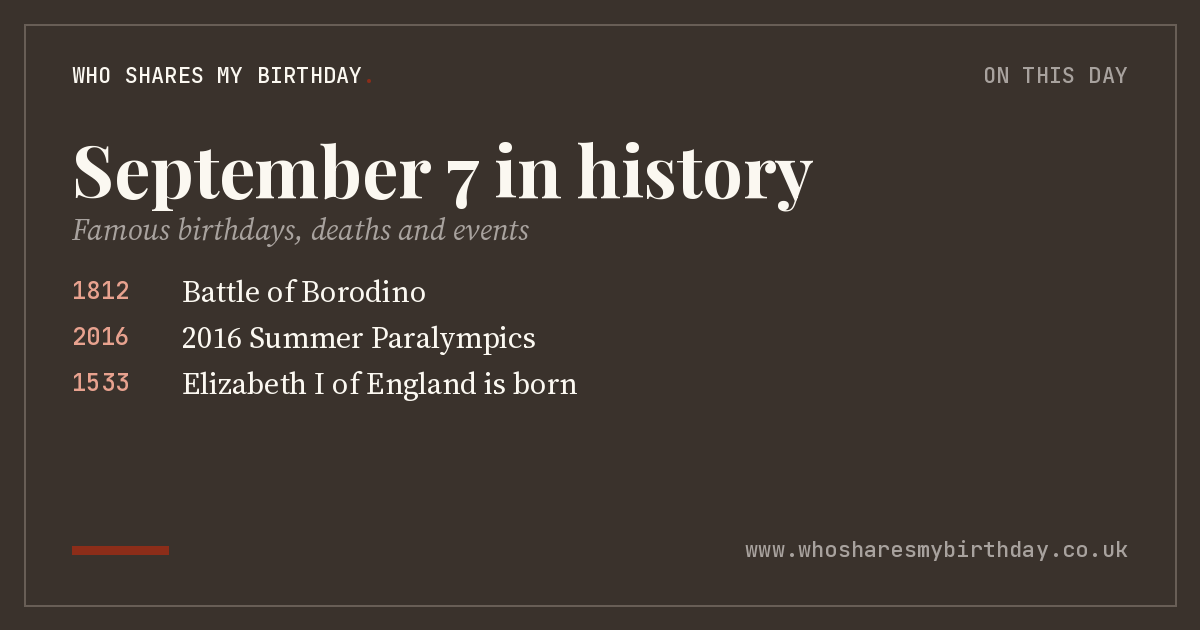 September 7 in history