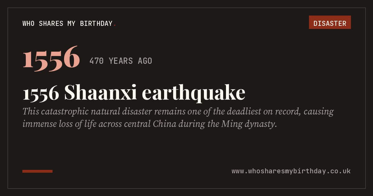 1556 Shaanxi earthquake