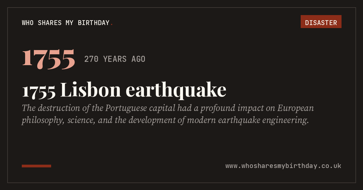 1755 Lisbon earthquake