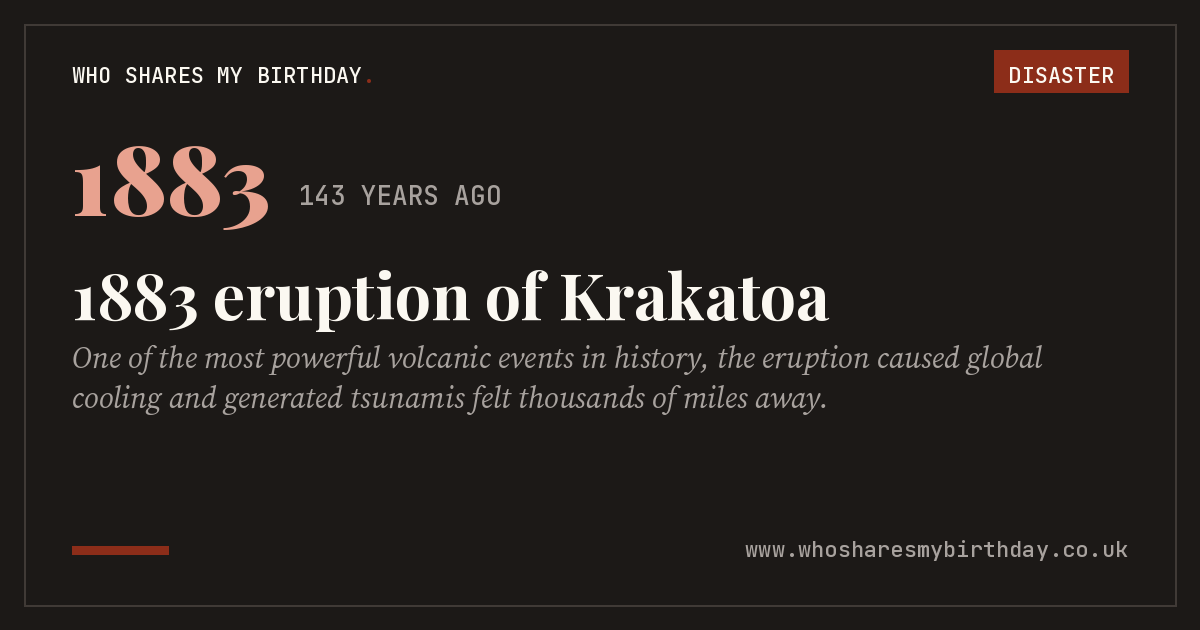 1883 eruption of Krakatoa
