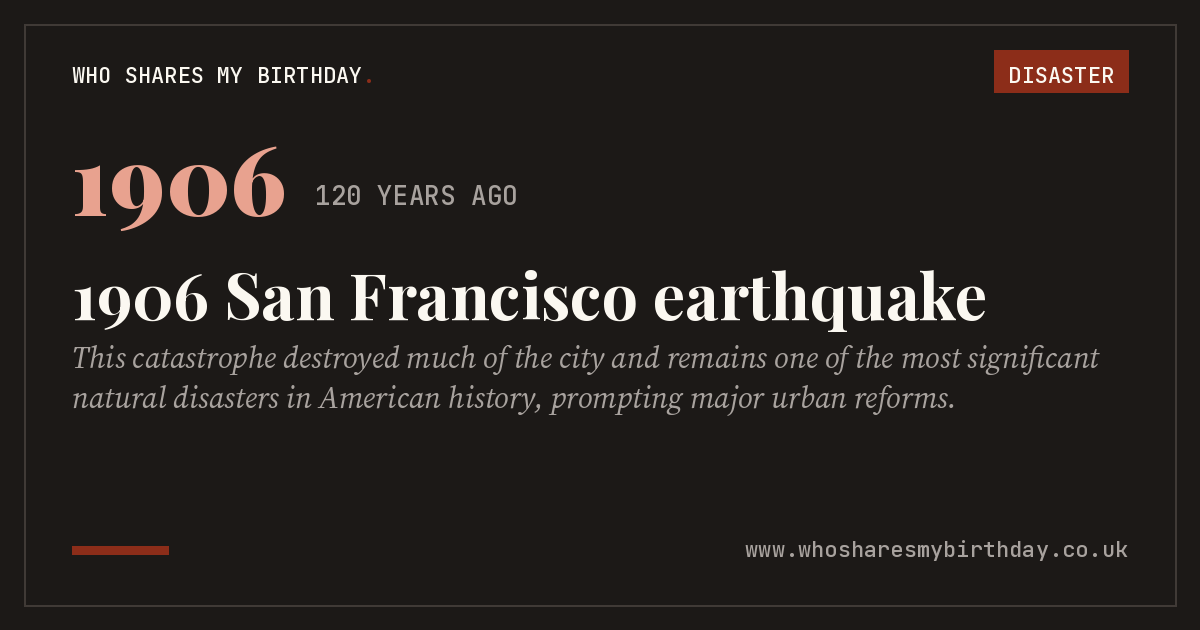 1906 San Francisco earthquake