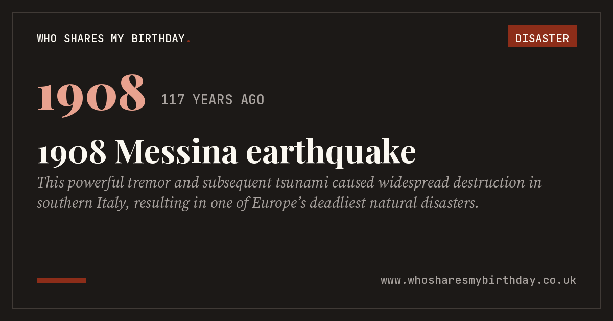1908 Messina earthquake