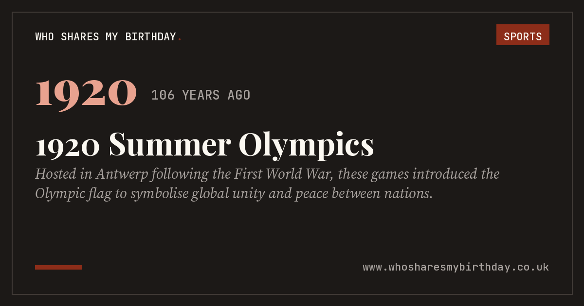 1920 Summer Olympics