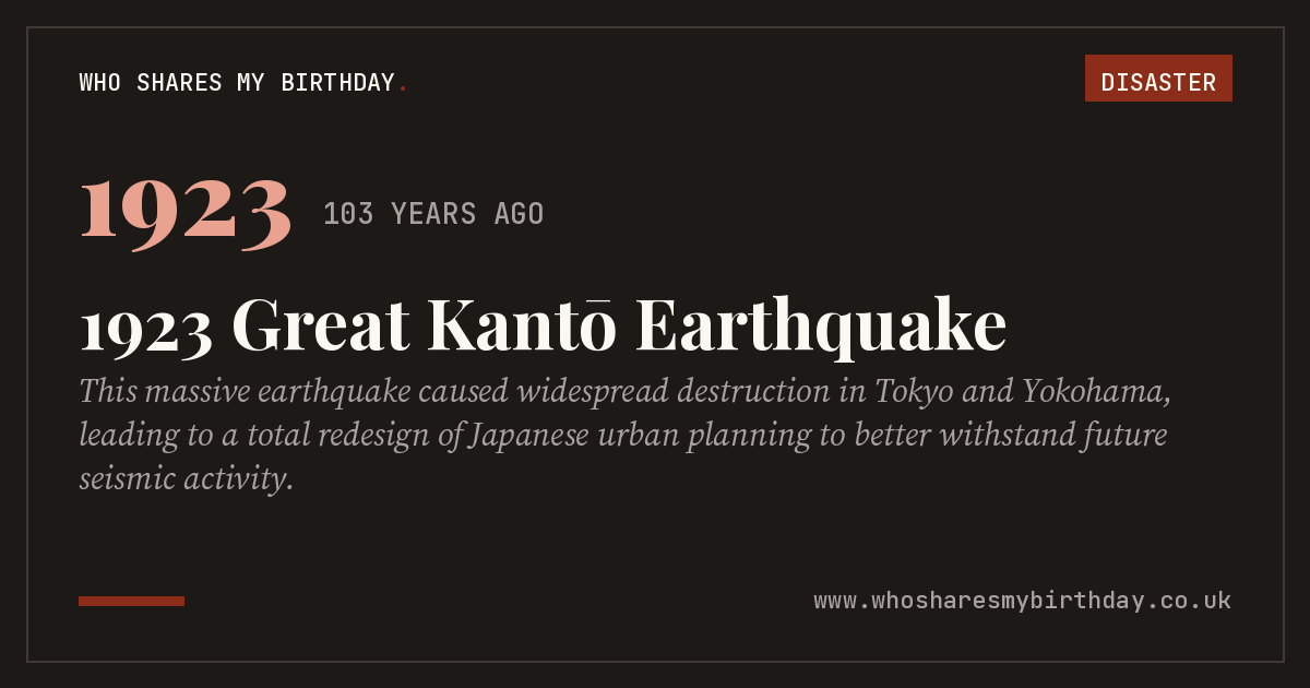 1923 Great Kantō Earthquake