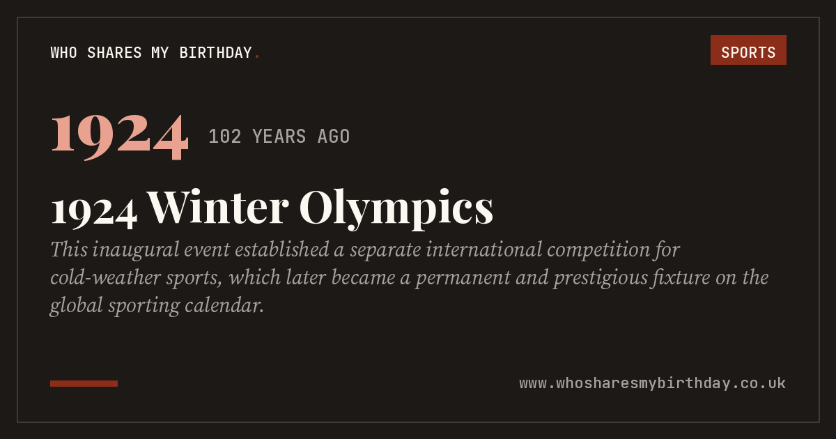 1924 Winter Olympics