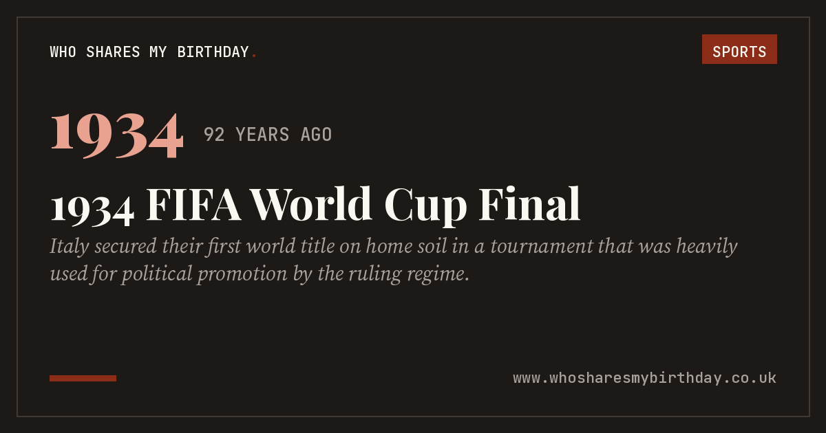 1934 FIFA World Cup Final