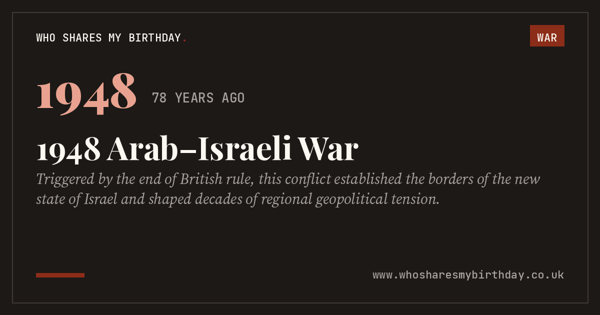 1948 Arab–Israeli War