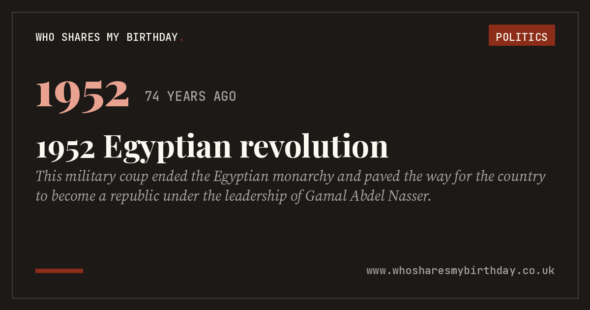 1952 Egyptian revolution