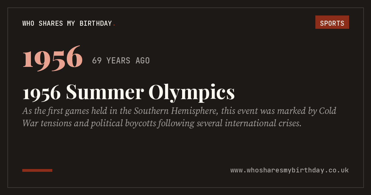 1956 Summer Olympics
