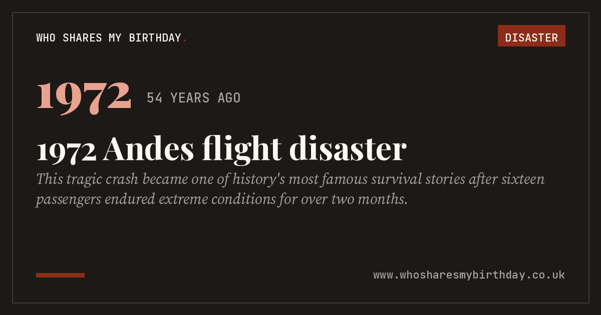 1972 Andes flight disaster