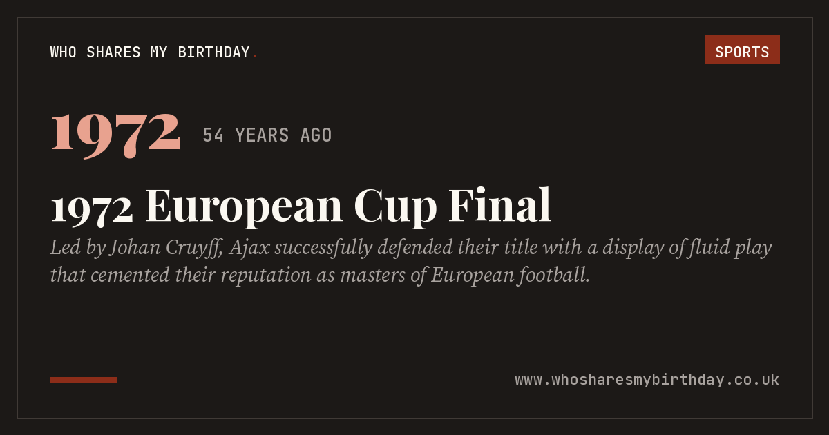 1972 European Cup Final