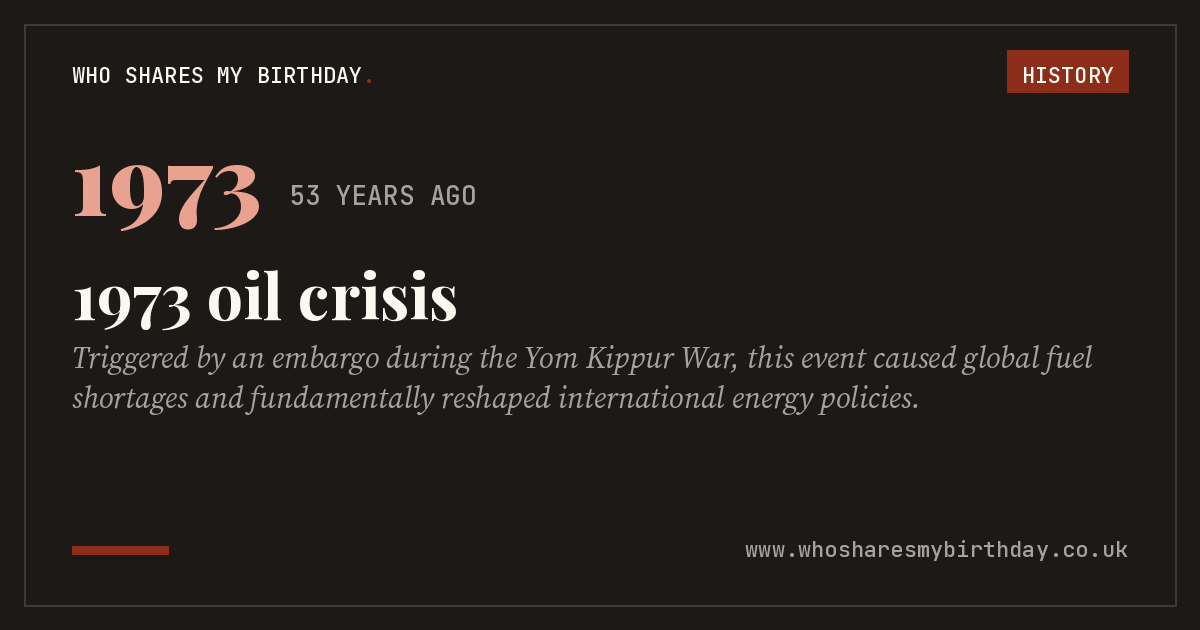 1973 oil crisis