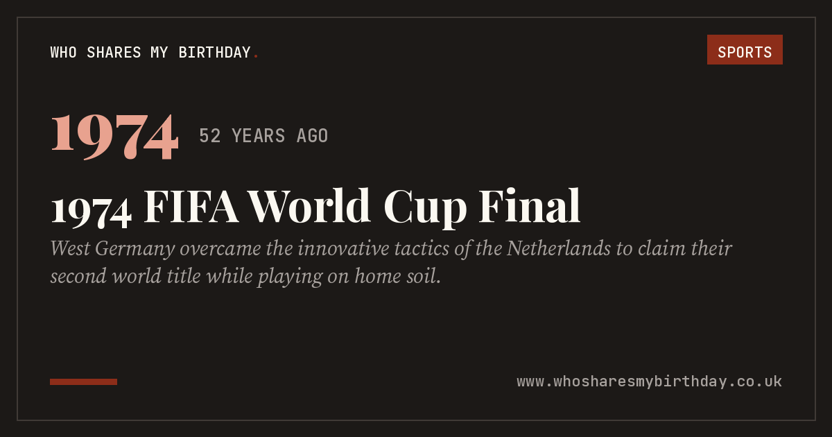 1974 FIFA World Cup Final
