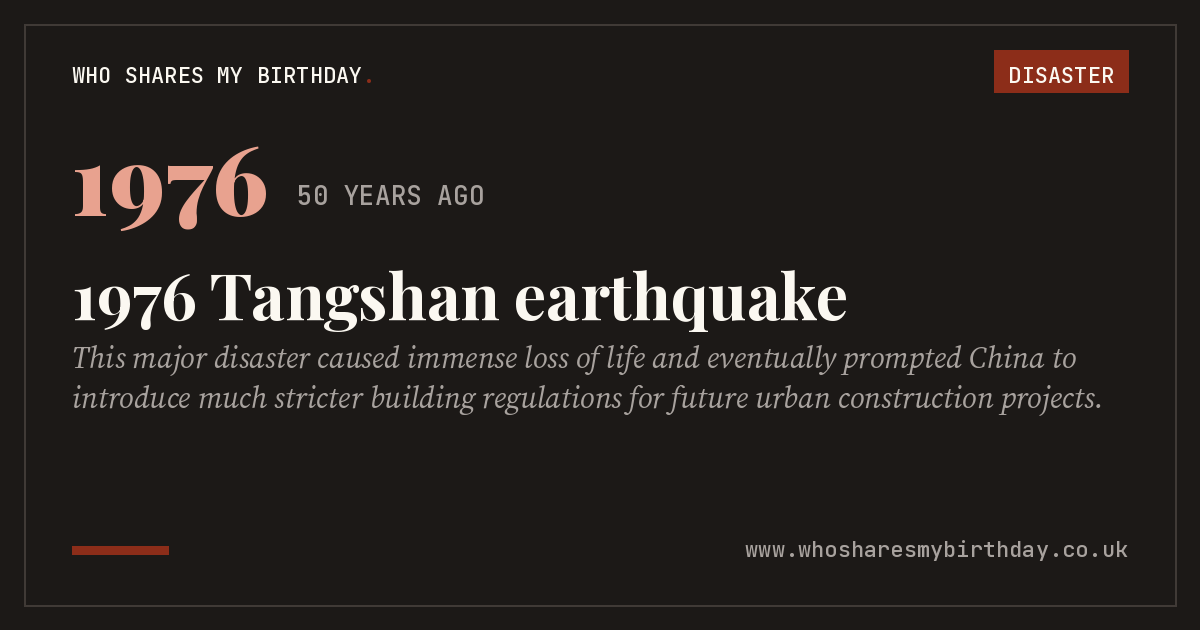 1976 Tangshan earthquake