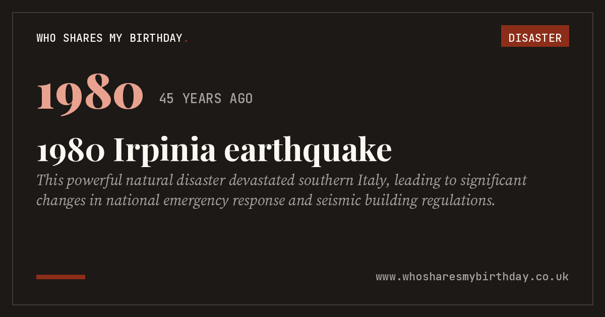 1980 Irpinia earthquake