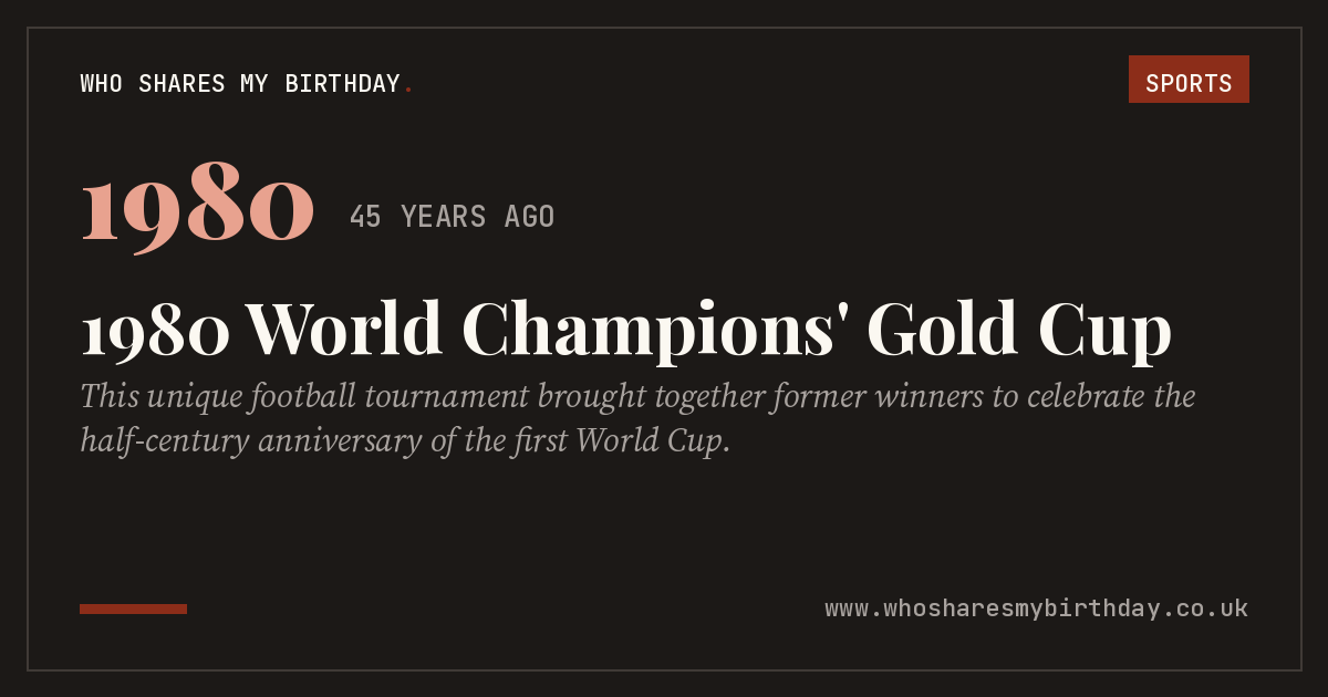 1980 World Champions' Gold Cup