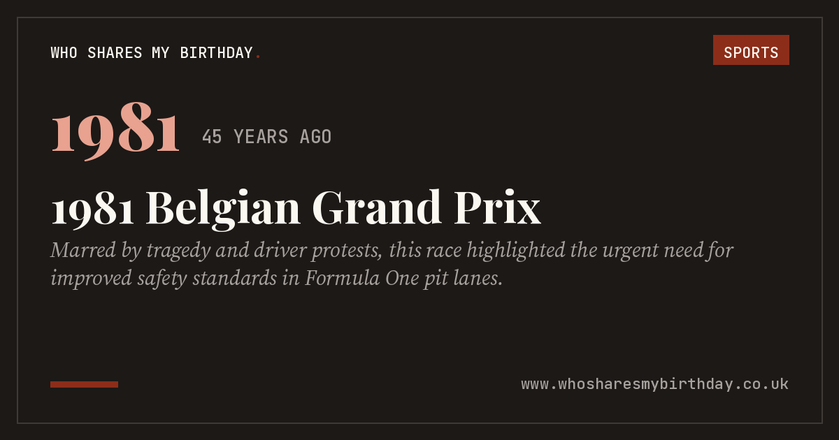 1981 Belgian Grand Prix