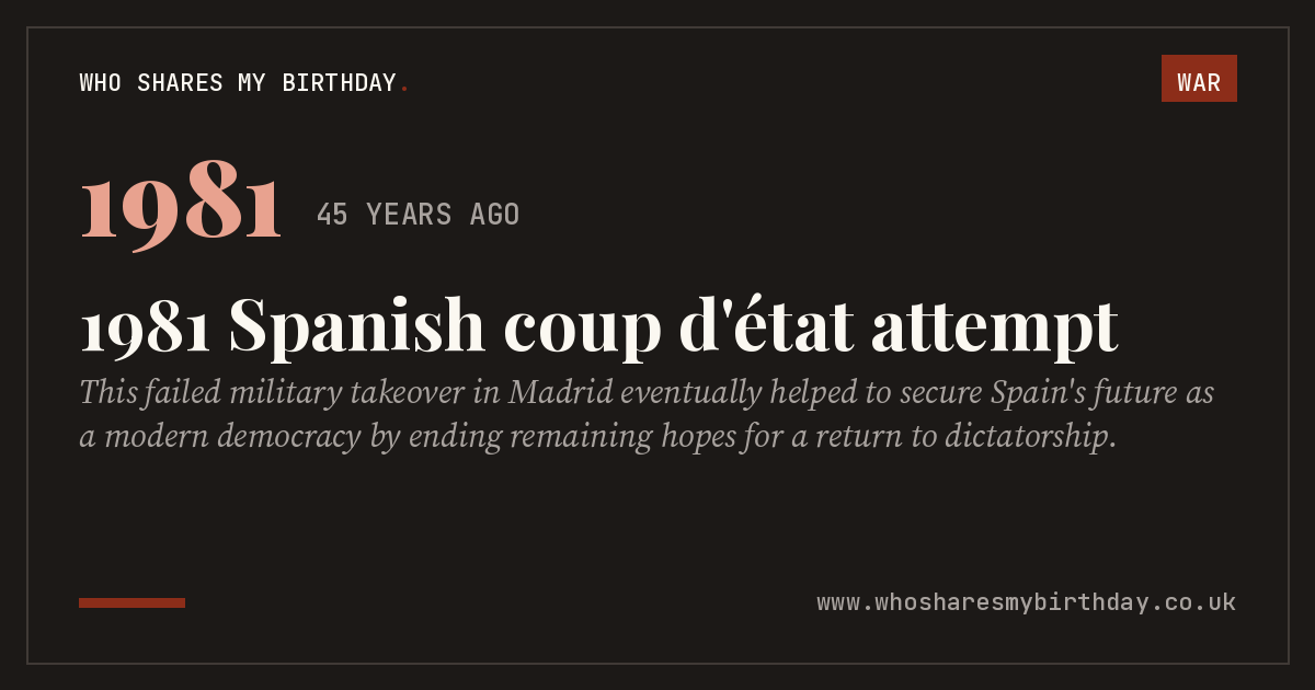 1981 Spanish coup d'état attempt