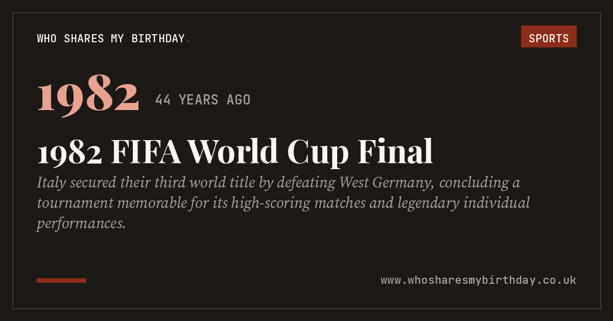 1982 FIFA World Cup Final