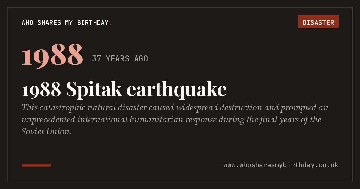 1988 Spitak earthquake