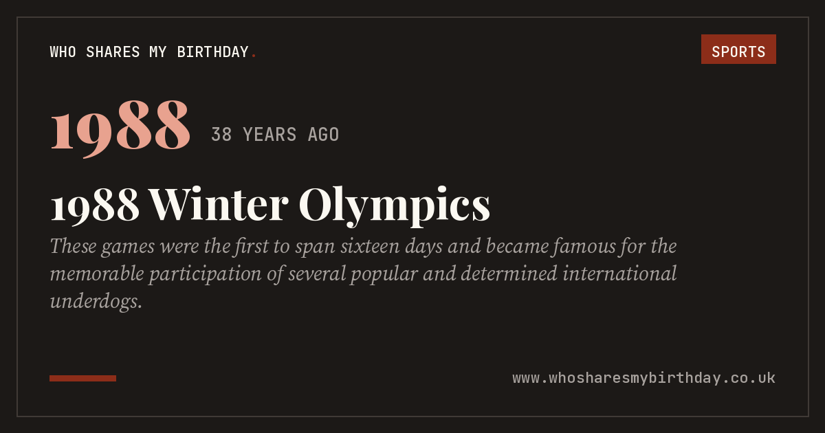 1988 Winter Olympics