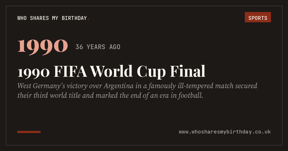 1990 FIFA World Cup Final